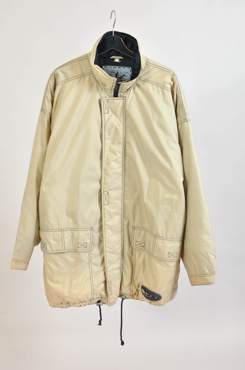 Vintage 90s Beige Windbreaker Jacket | Magic Venture | XL–XXL