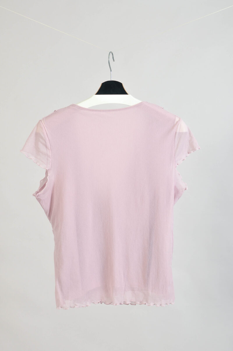 Vintage 00s Light Pink Ruffle Top by Next – Y2K Blouse - Image 5