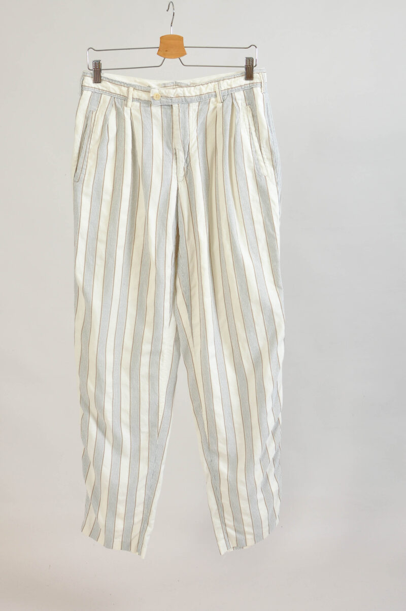 Vintage 90s Björn Borg Striped White Trousers | Size 30–31 |