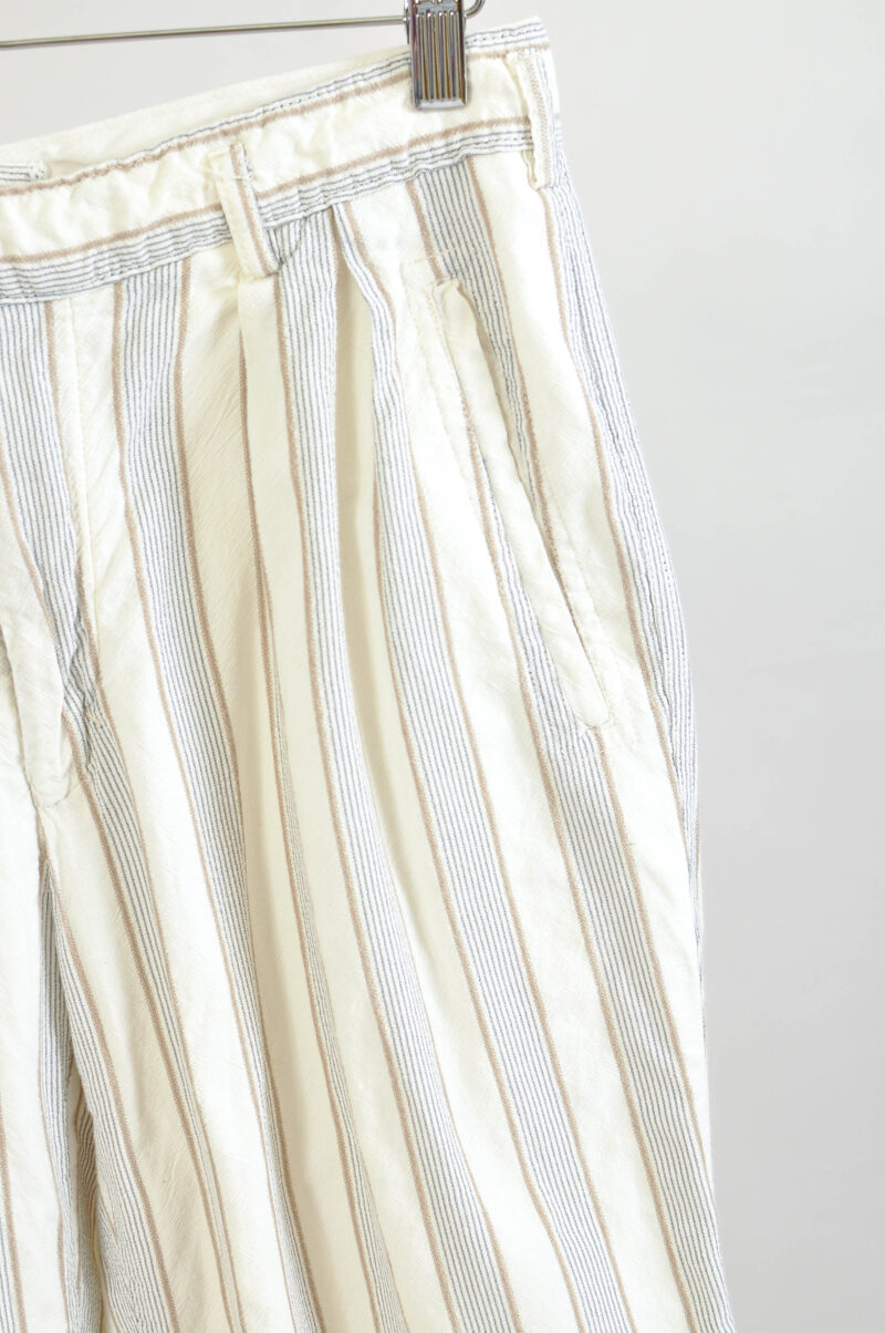 Vintage 90s Björn Borg Striped White Trousers | Size 30–31 | - Image 4