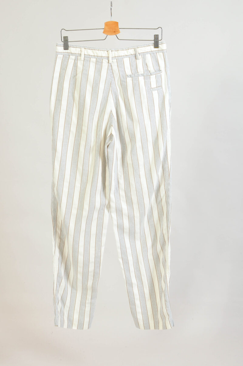 Vintage 90s Björn Borg Striped White Trousers | Size 30–31 | - Image 5