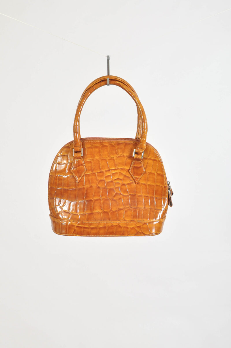 Vintage 00s Y2K Handbag | Small Shoulder Bag in Light Brown