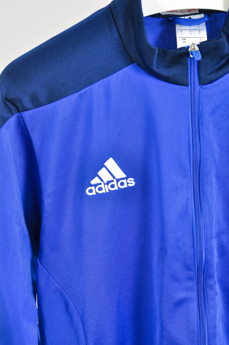 Vintage 00s Adidas Track Zip-Up Sweatshirt in Navy | Size L - Image 3
