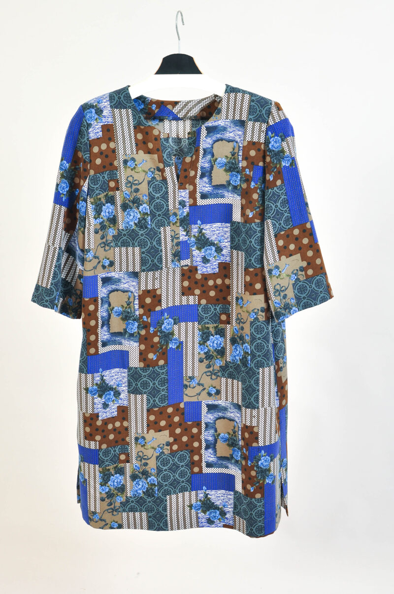 Vintage 00s Handmade Abstract Print Dress | M Size