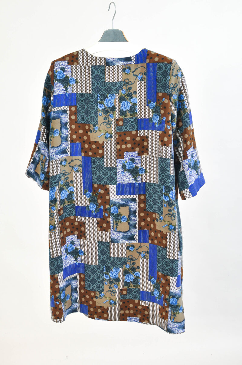 Vintage 00s Handmade Abstract Print Dress | M Size - Image 5