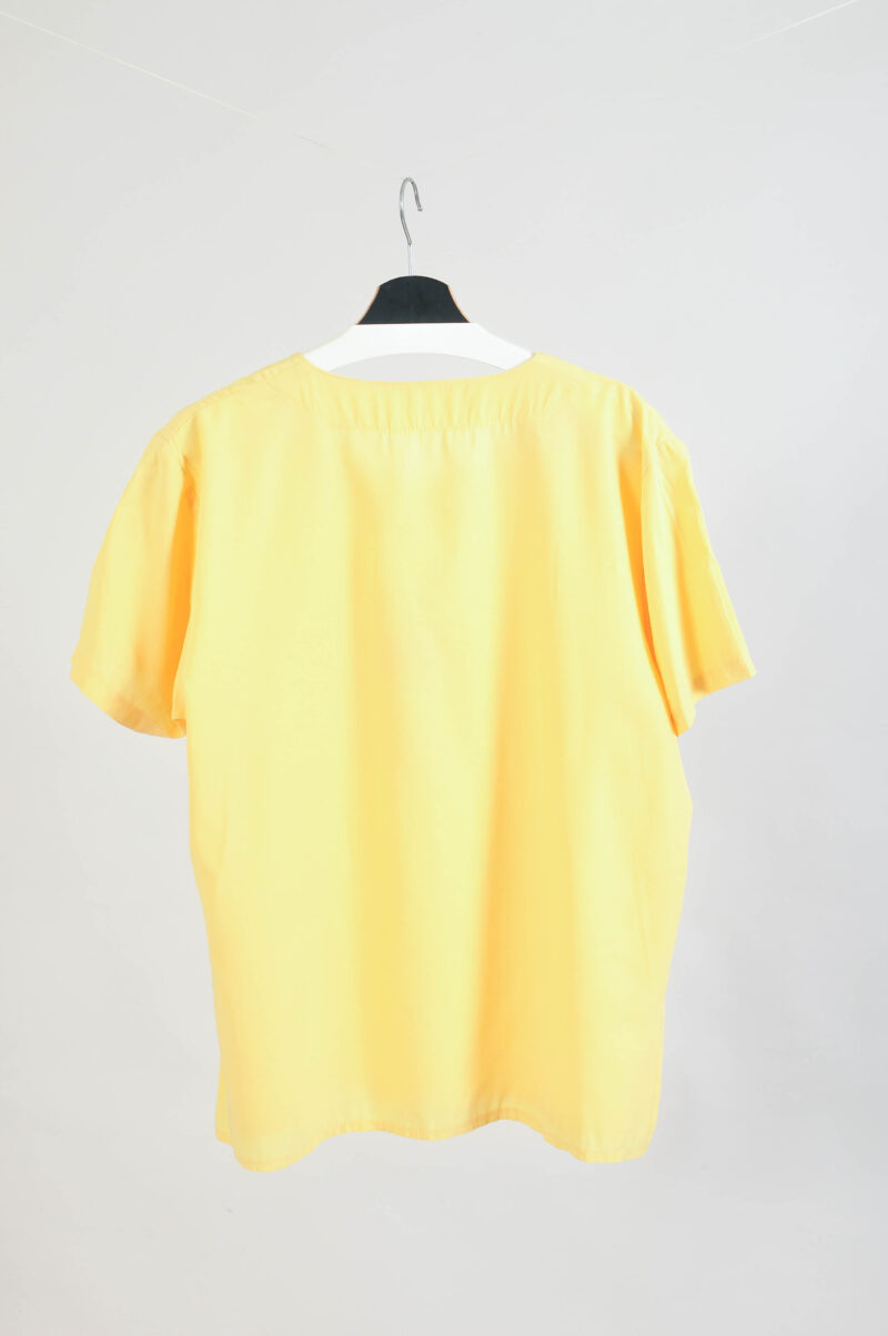 Vintage 90s Yellow Embroidered Boho Top | One Size - Image 5