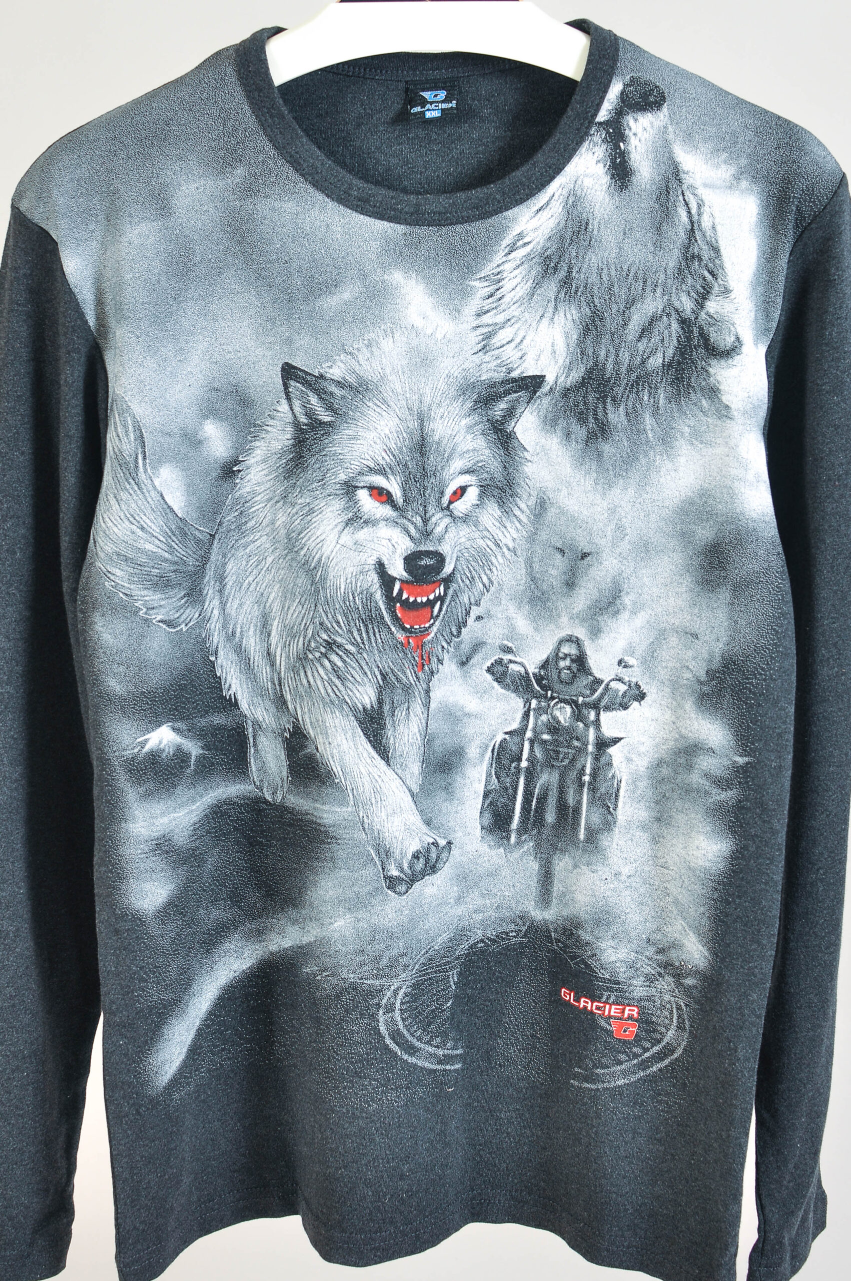 Vintage 00s Glacier Long Sleeve Graphic Tee – Size M - Image 3