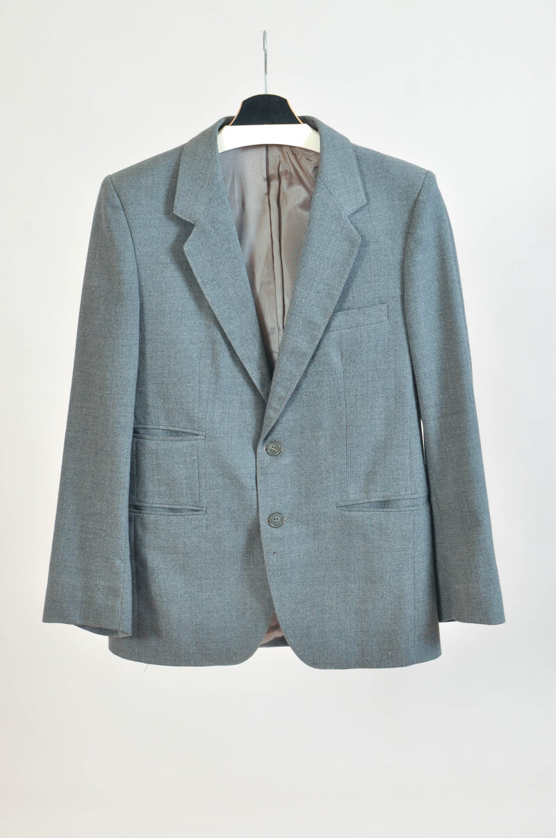 Vintage 90s Handmade Grey Blazer Jacket | Size 40 Fit