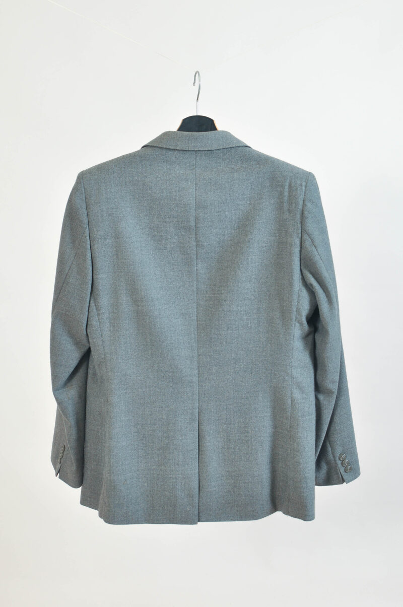 Vintage 90s Handmade Grey Blazer Jacket | Size 40 Fit - Image 4