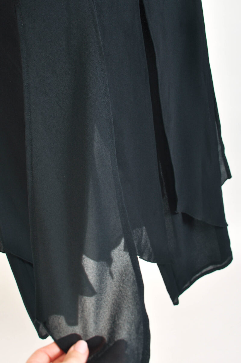 Vintage 90s Black Trousers-Skirt by Celina | Size 42 - Image 4