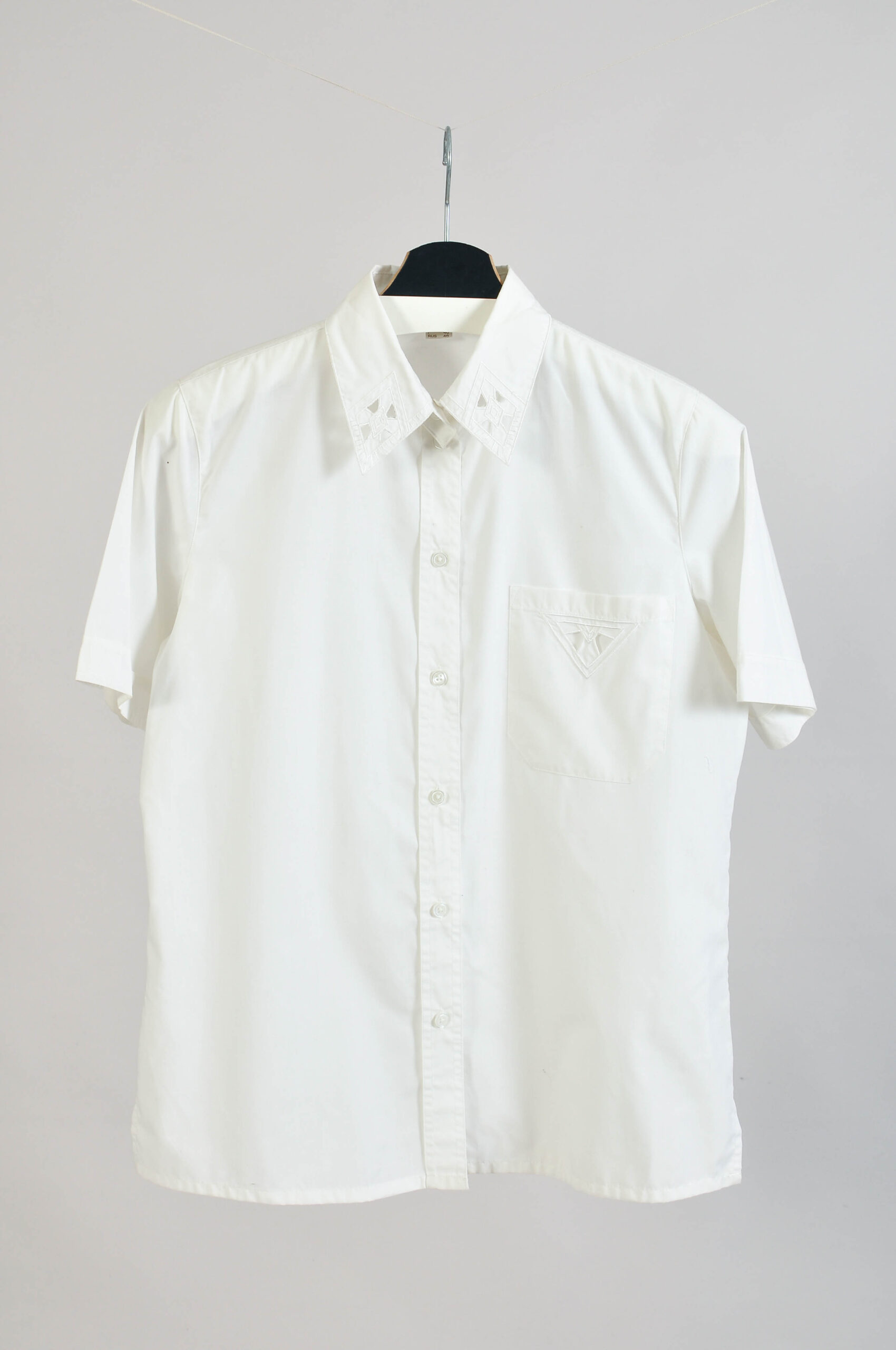 Vintage 90s White Short Sleeve Shirt – Size 12