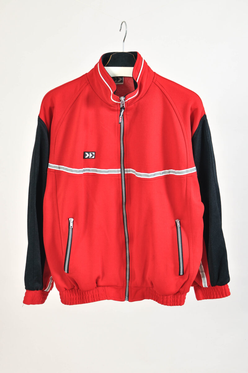 Vintage 00s Red Hummel Track Sweatshirt – Zip Up, Size M
