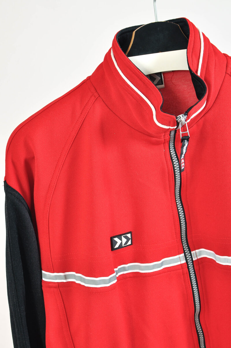 Vintage 00s Red Hummel Track Sweatshirt – Zip Up, Size M - Image 3