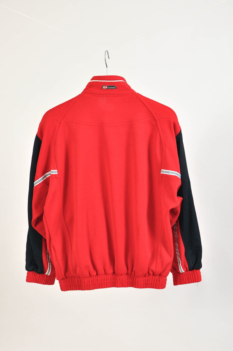 Vintage 00s Red Hummel Track Sweatshirt – Zip Up, Size M - Image 5