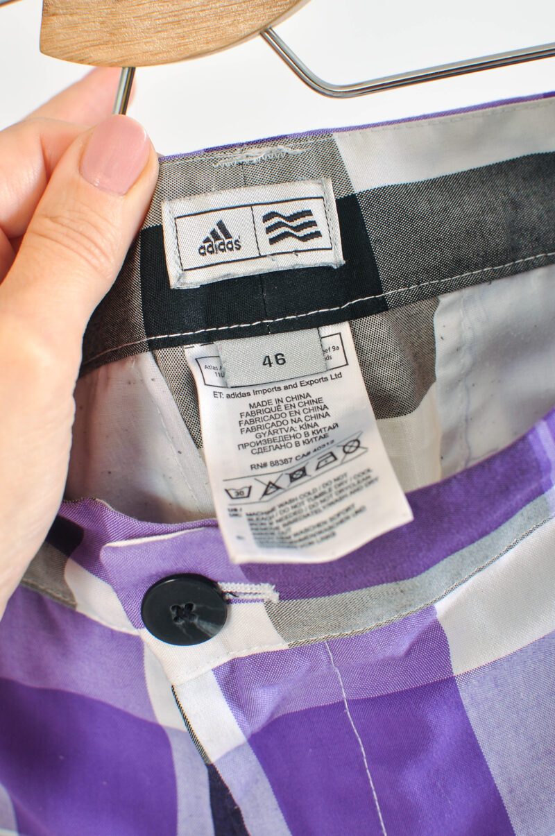 Vintage 00s Adidas Checkered Shorts – M - Image 4