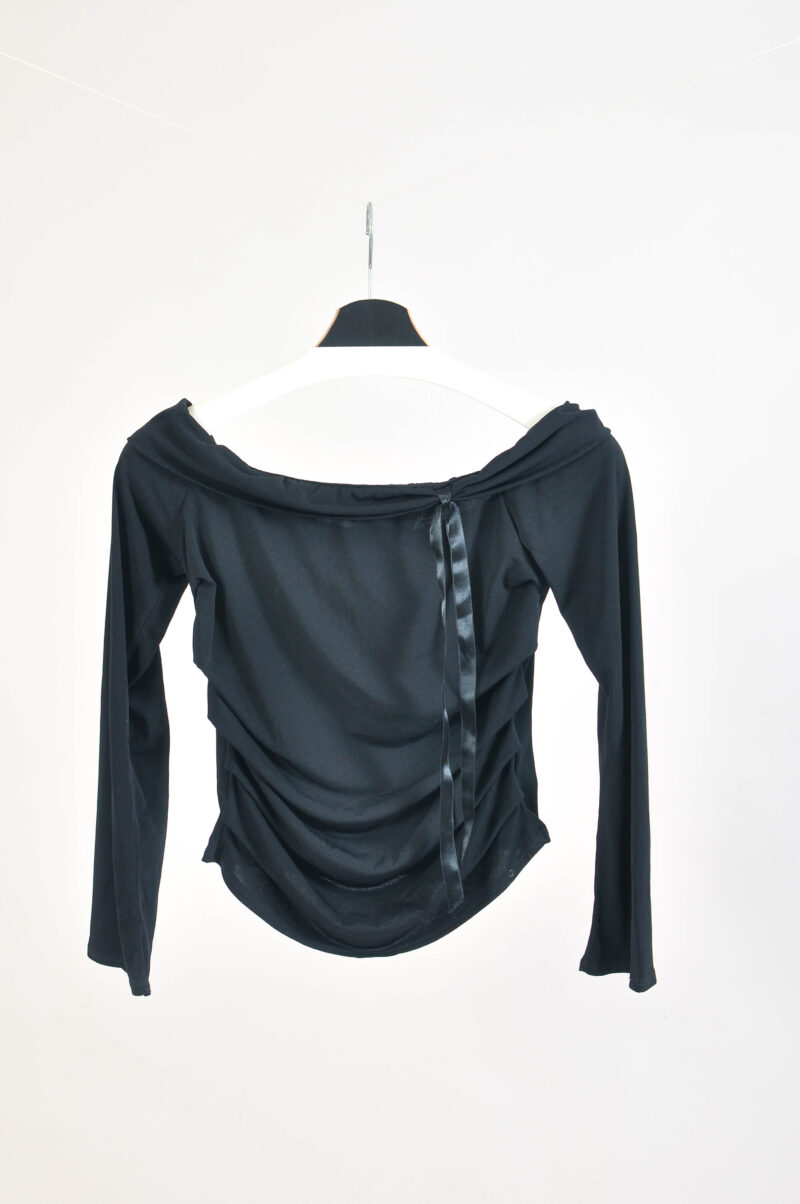Vintage 00s Black Ruffle Top – Lipsy M