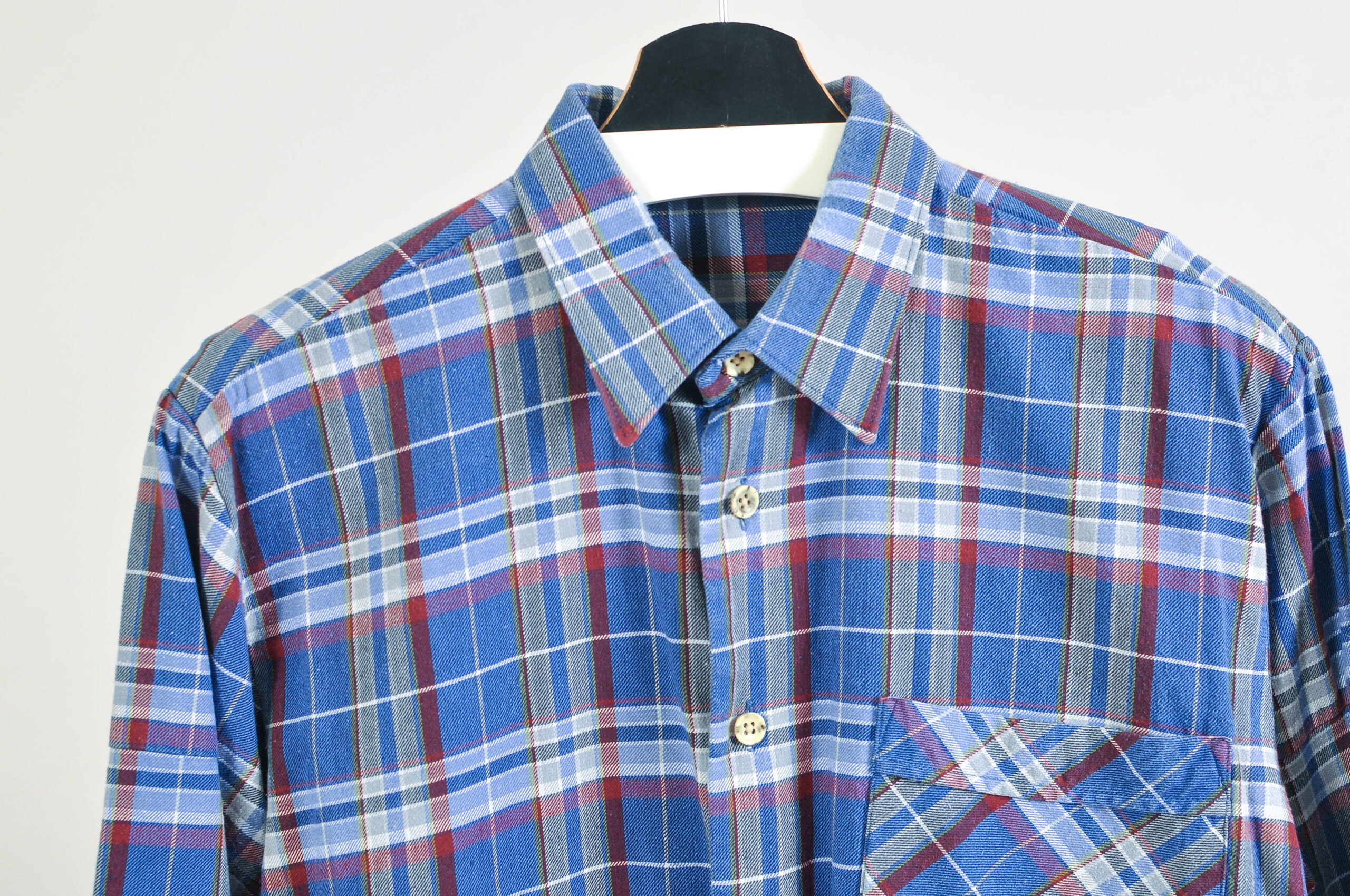 Vintage 00s Checkered Flannel Shirt – M Size, Casual Plaid - Image 3