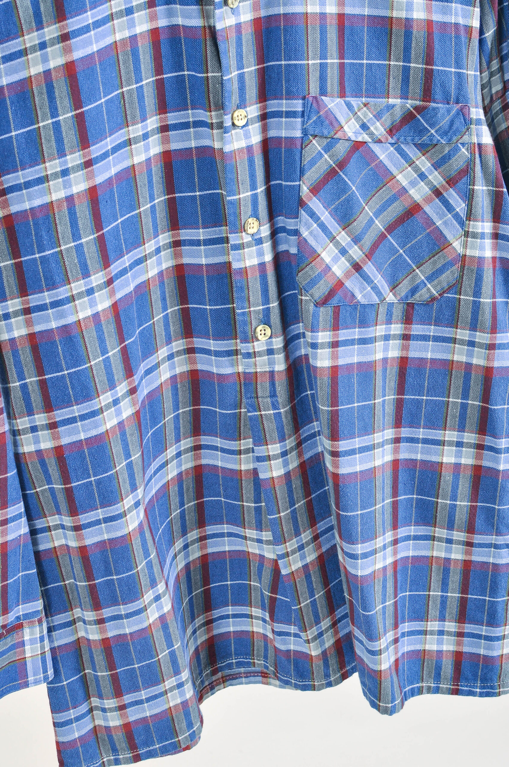 Vintage 00s Checkered Flannel Shirt – M Size, Casual Plaid - Image 4