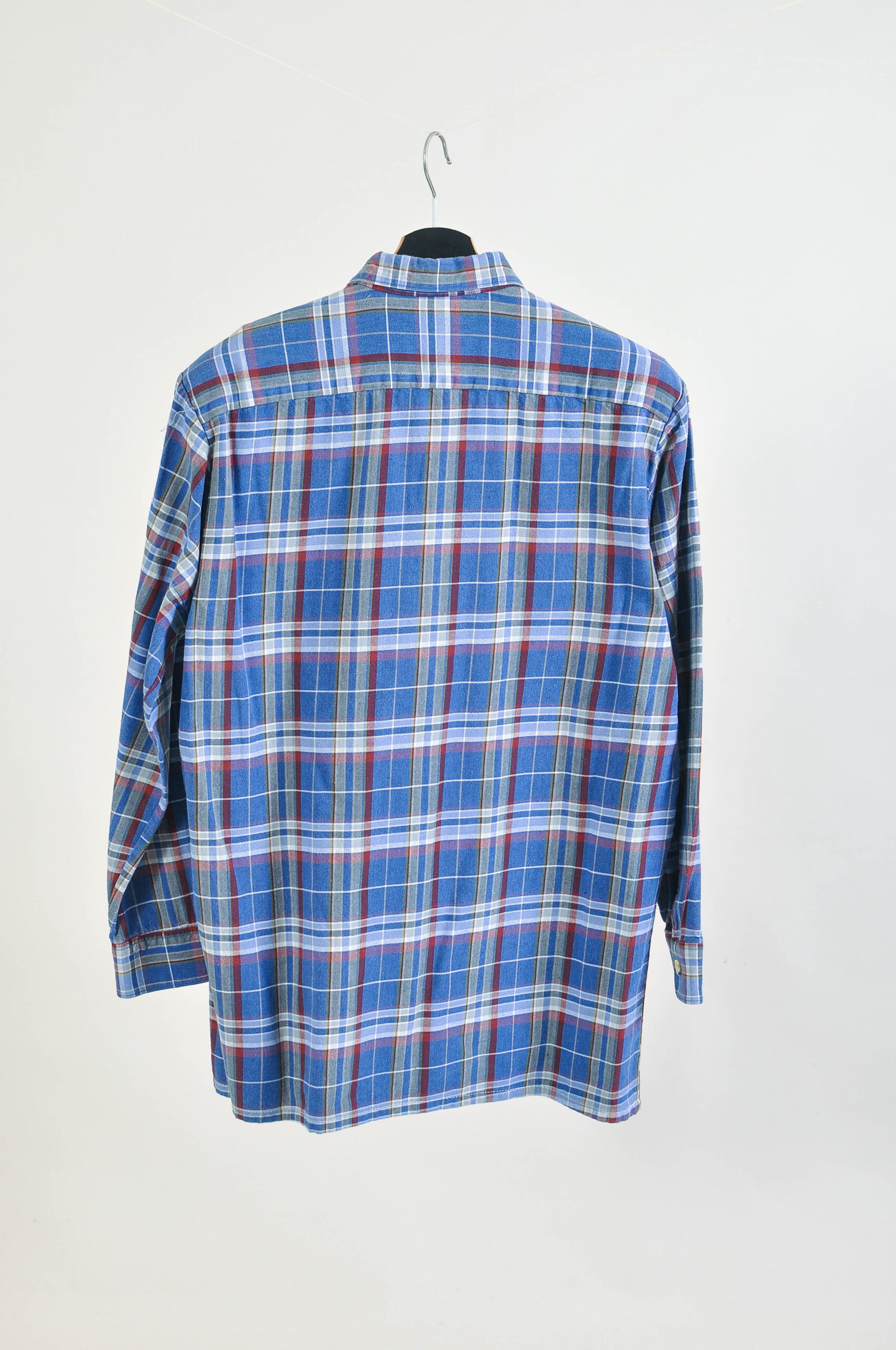 Vintage 00s Checkered Flannel Shirt – M Size, Casual Plaid - Image 5