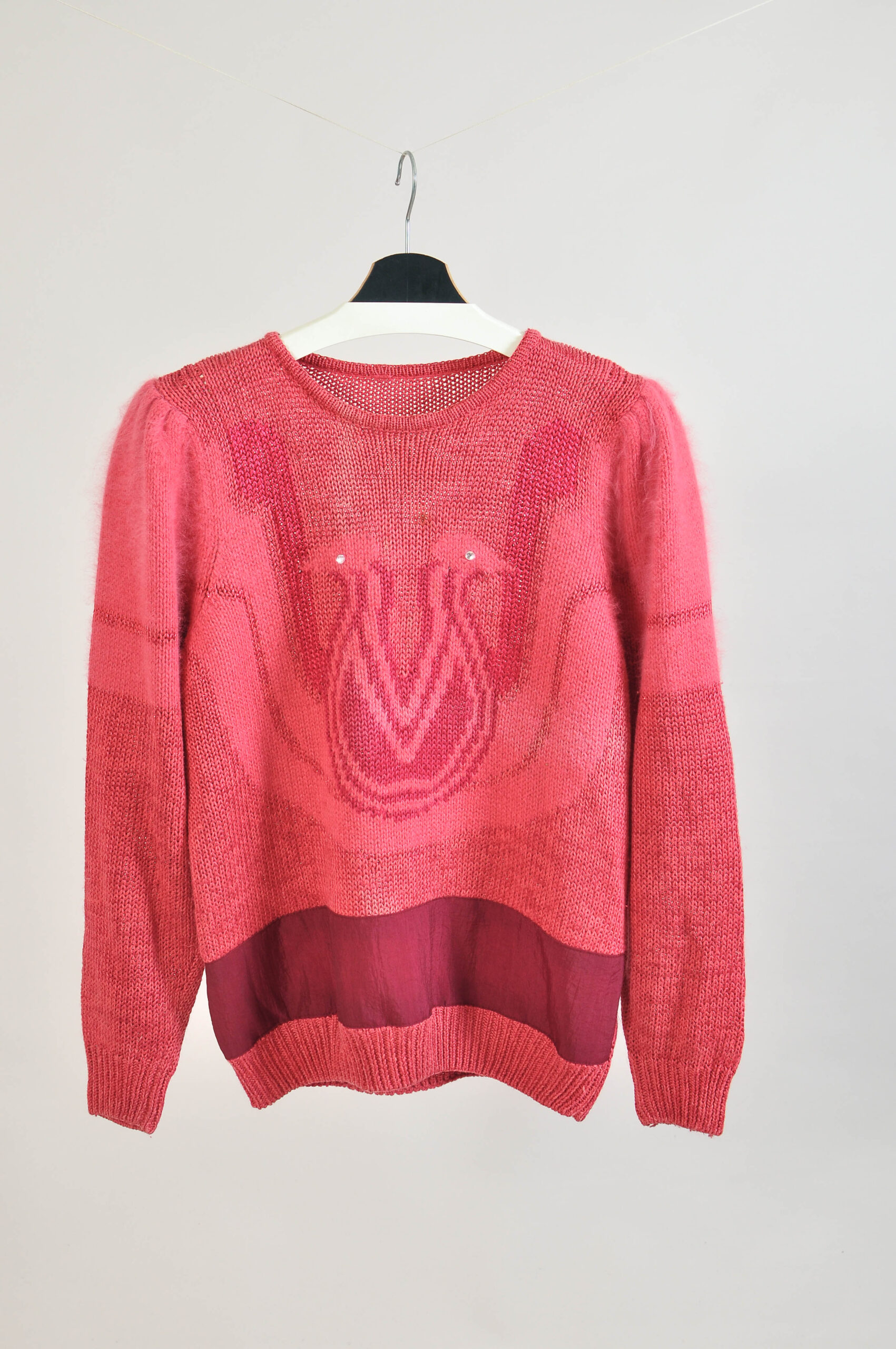 Vintage 80s Pink Retro Knitted Jumper – Fits M to L