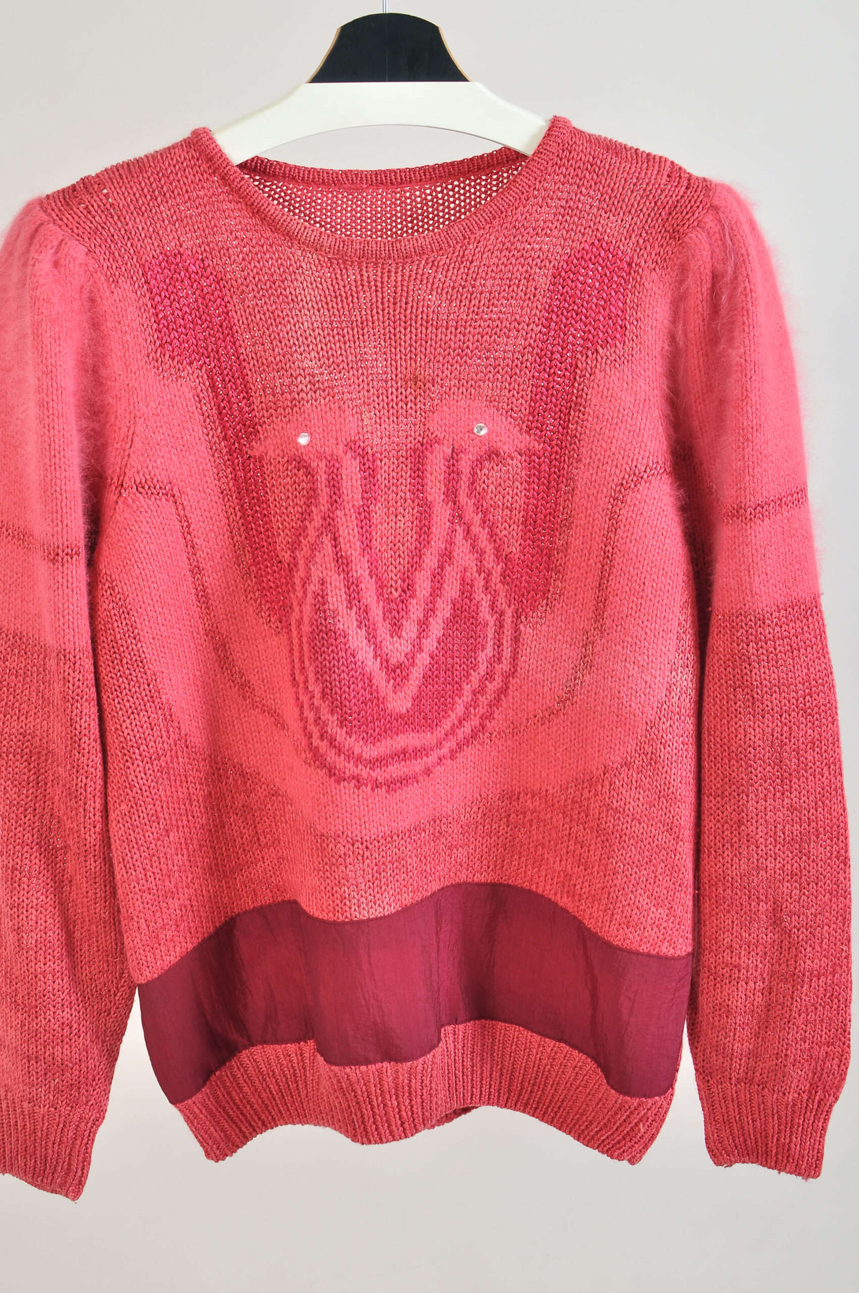 Vintage 80s Pink Retro Knitted Jumper – Fits M to L - Image 3