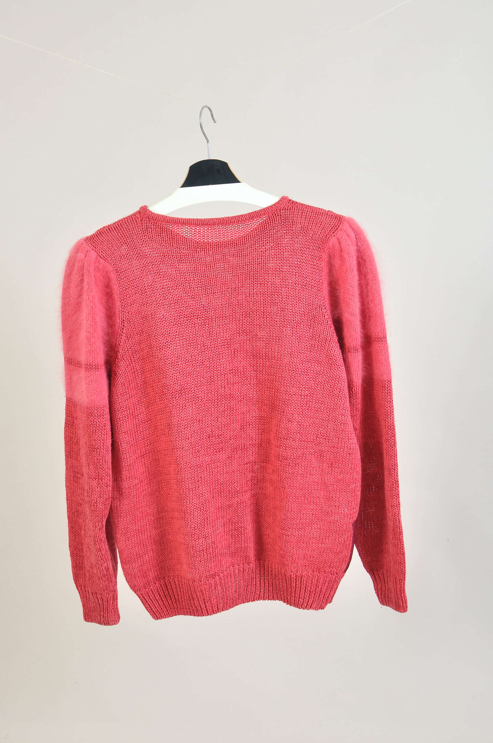Vintage 80s Pink Retro Knitted Jumper – Fits M to L - Image 4