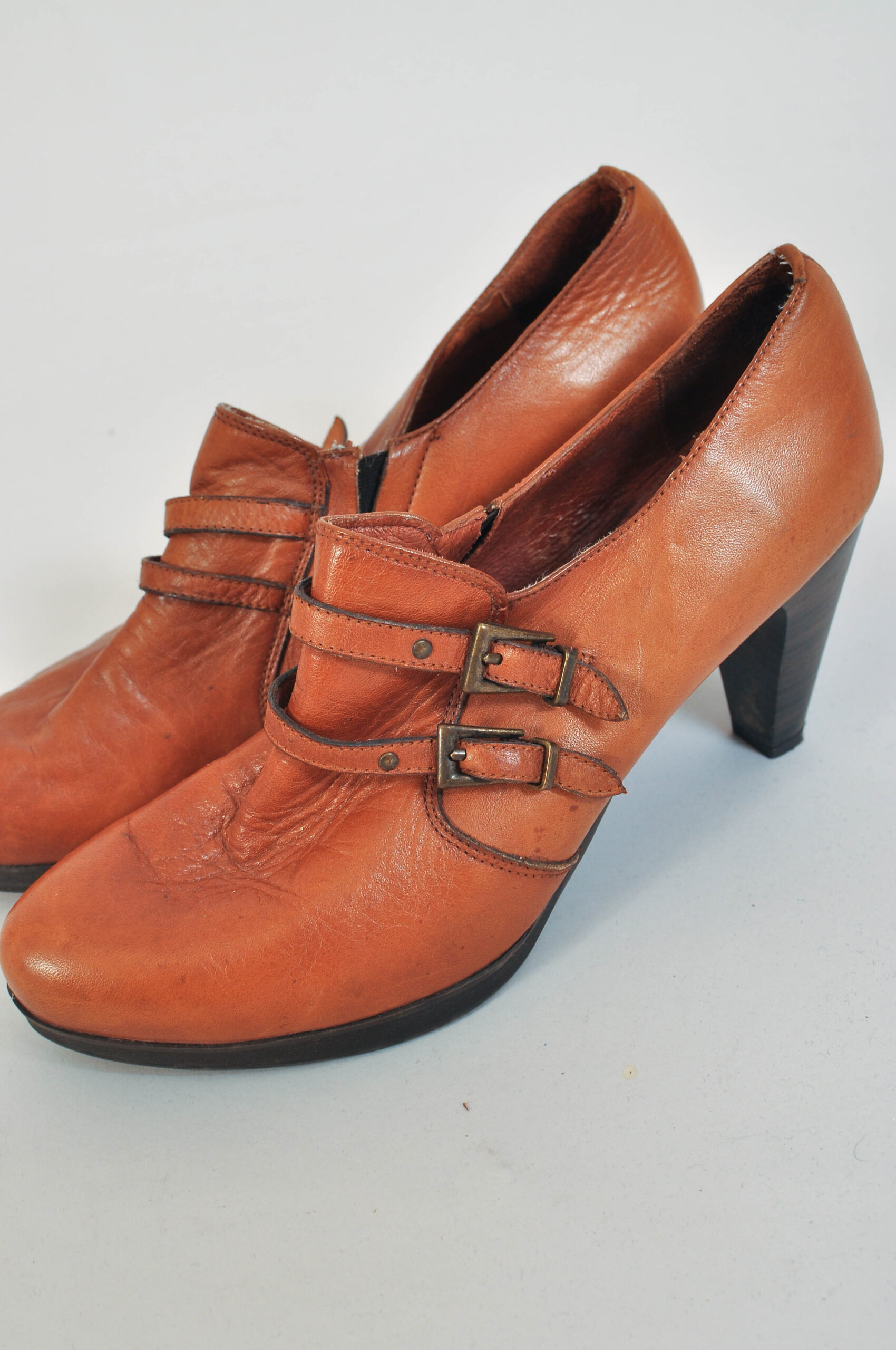 Vintage 00s Brown Leather Heels by Hispanitas – Size 41 - Image 3