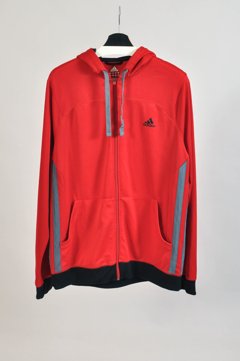 トップス vintage 00's adidas track hoodie Vintage 00s Red Adidas Track Hoodie – XL