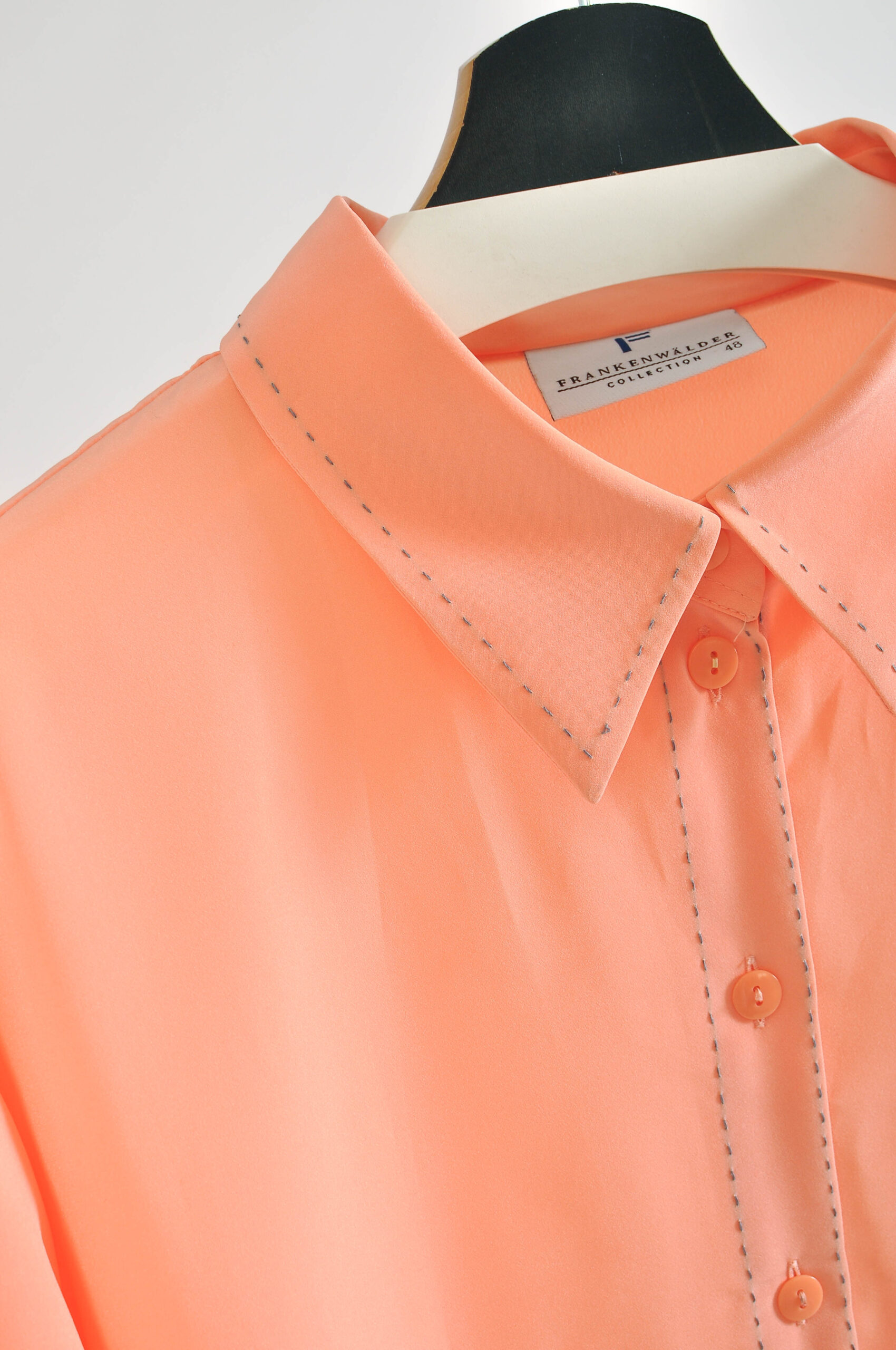 Vintage 90s Oversized Peach Blouse | Frankenwälder L/XL - Image 3