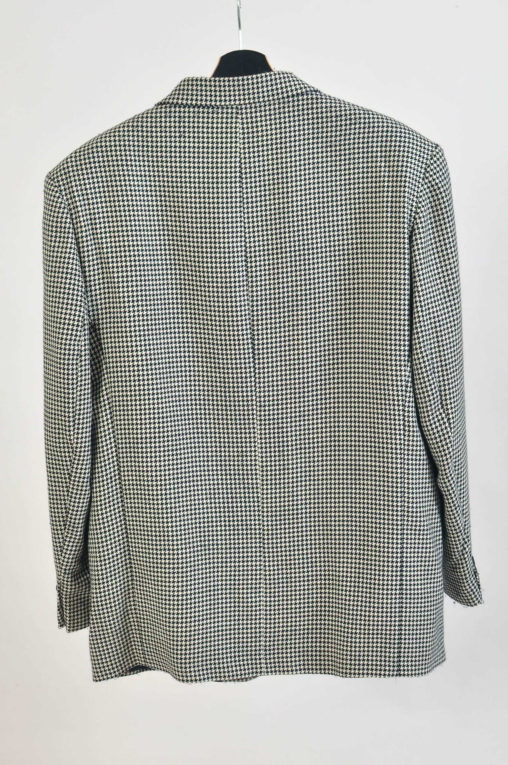 Vintage 90s Black & White Wool Blazer – Size 54 – - Image 4