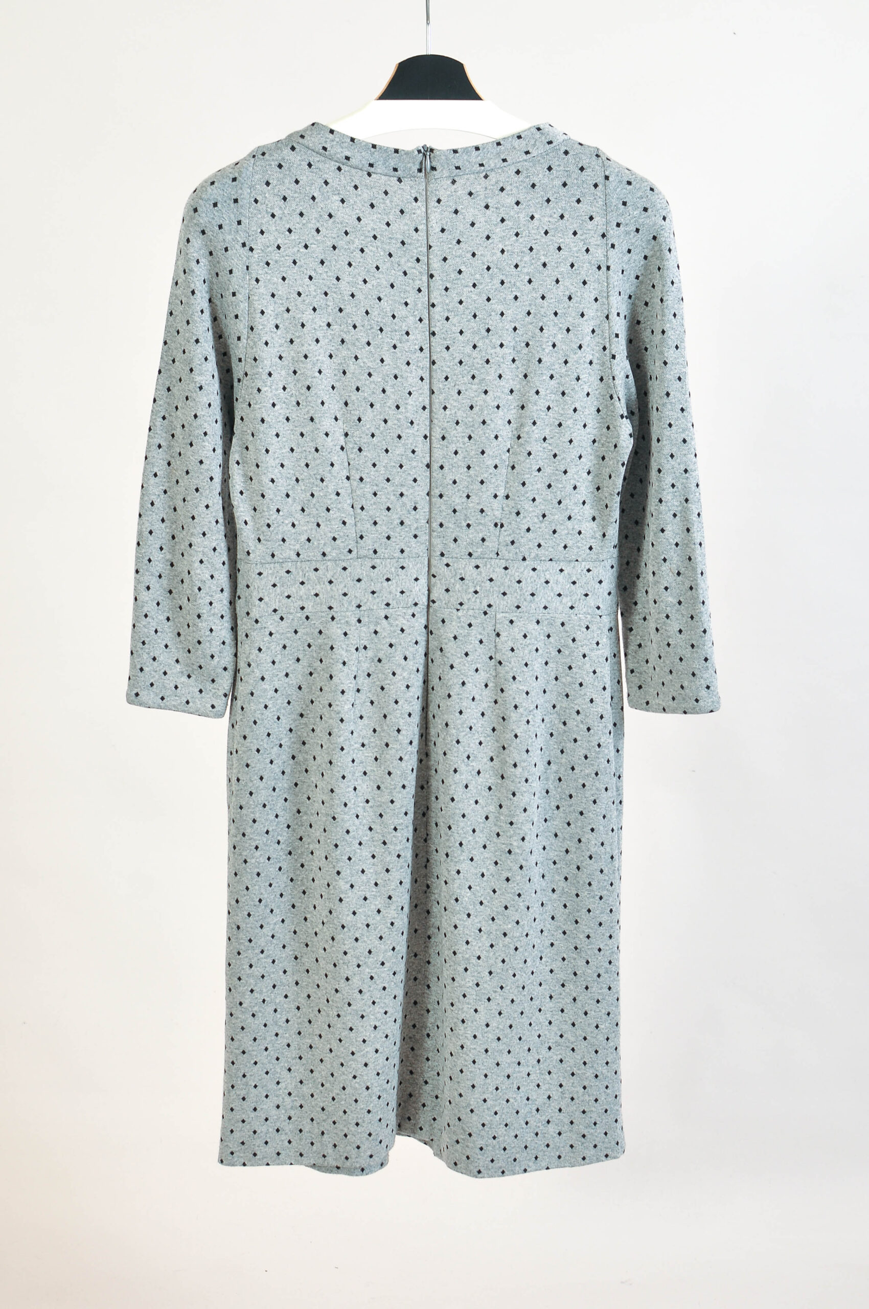 Handmade Grey Polka Dot Dress – M – Unique One-of-a-Kind Design - Image 4