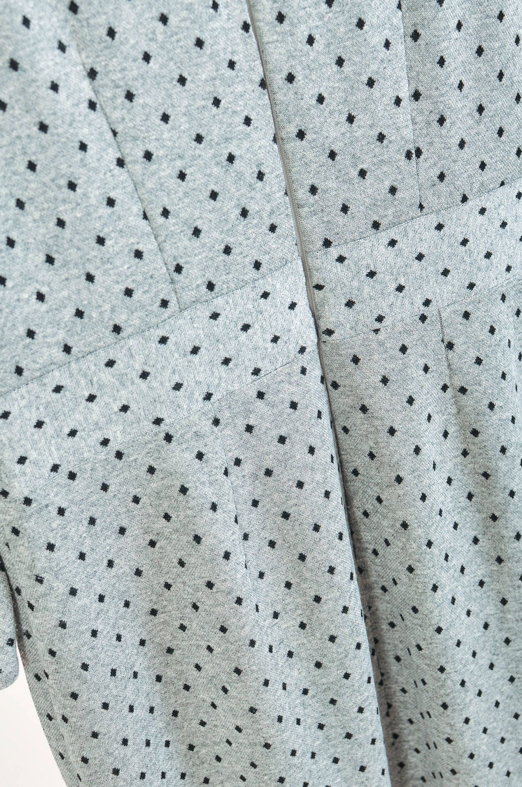 Handmade Grey Polka Dot Dress – M – Unique One-of-a-Kind Design - Image 5