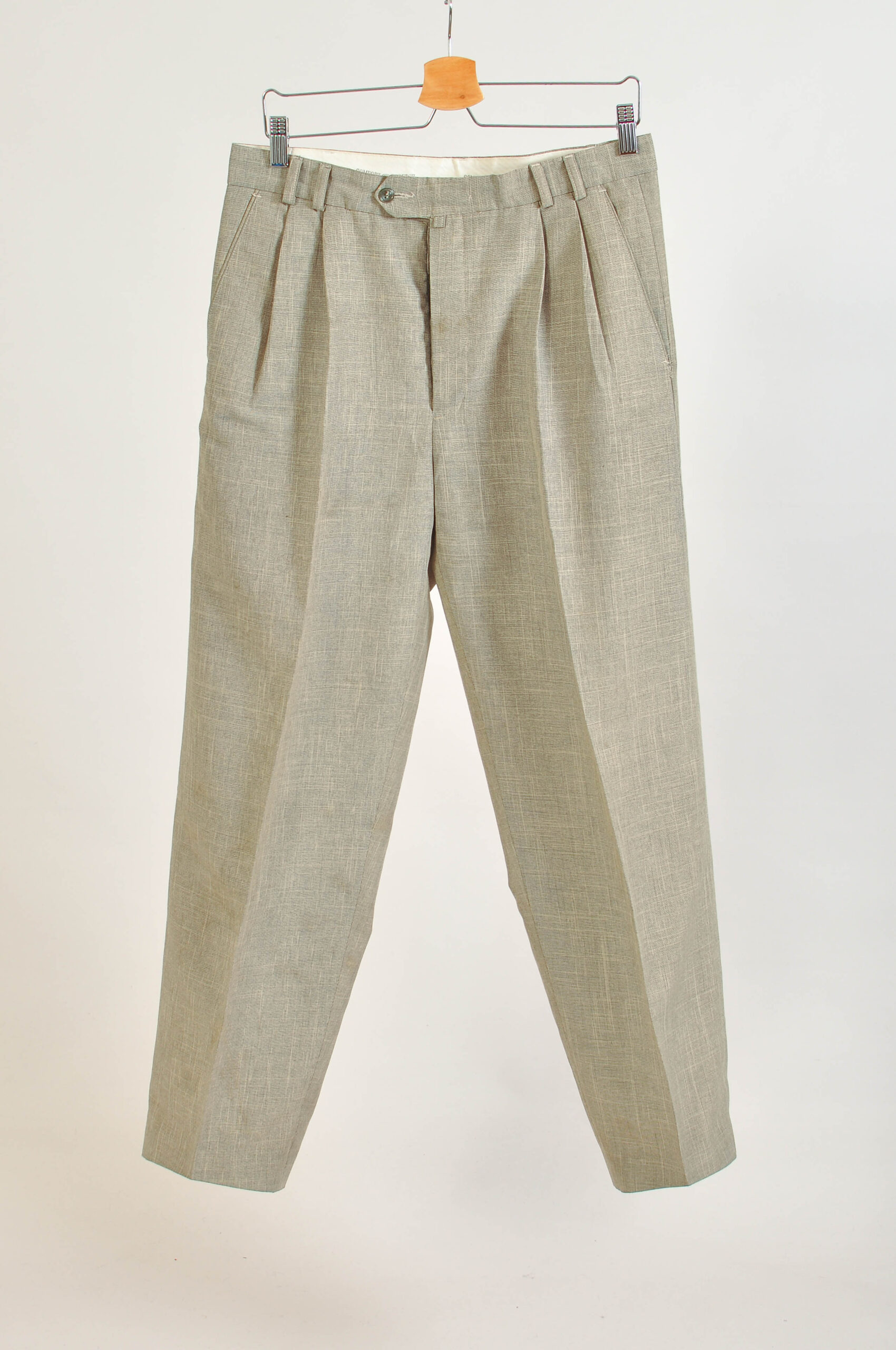 Vintage 90s Beige Classic Trousers | Marmara Size 32