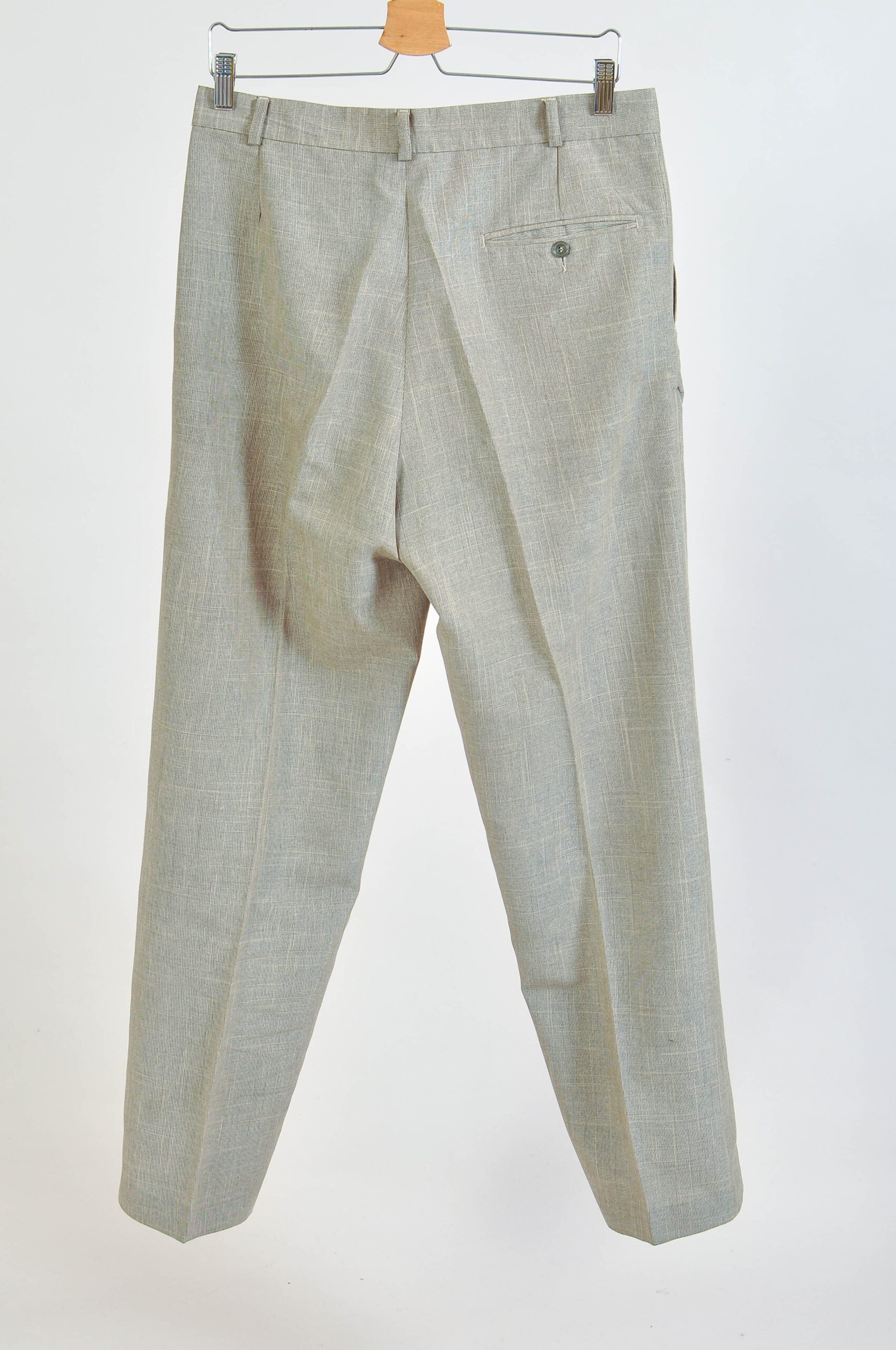 Vintage 90s Beige Classic Trousers | Marmara Size 32 - Image 4