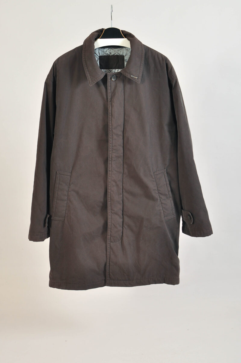 Vintage 00s Dark Brown Lined Mac Coat – Size 2XL
