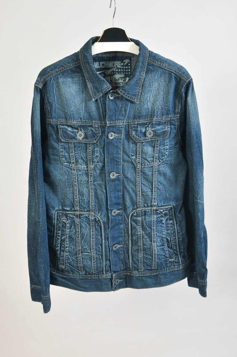 Vintage 00s Denim Jacket – MuchMore L | Y2K Blue Jean Jacket