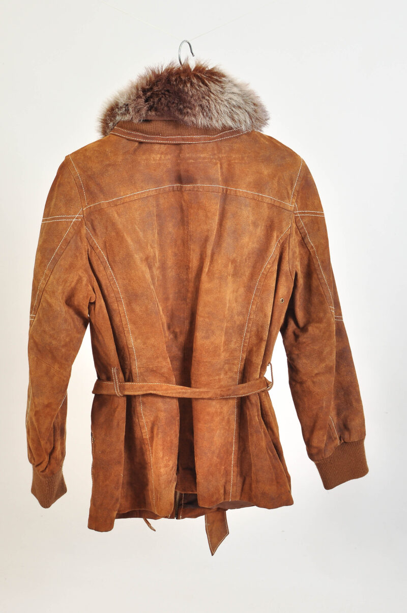 Vintage 00s Brown Suede Leather Jacket – Soho New York Size 40 - Image 5