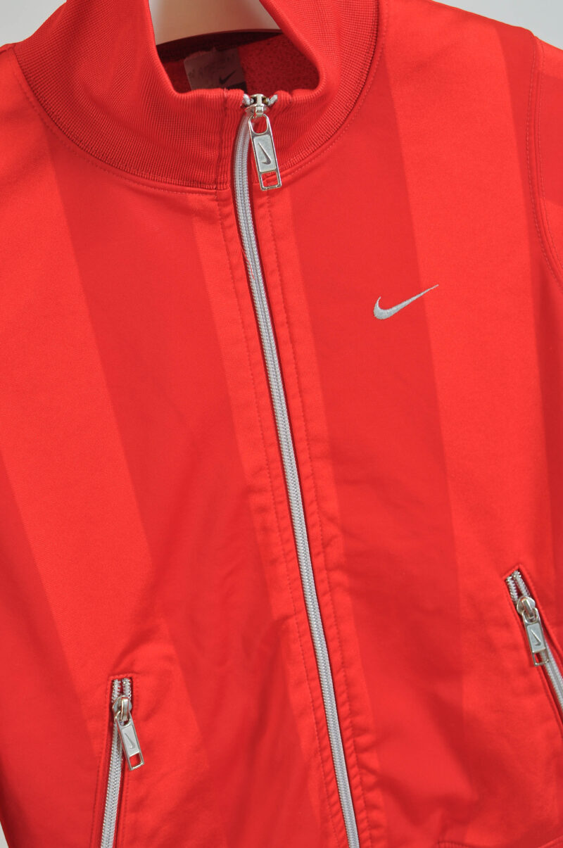 Vintage 00s Red Nike Zip-Up Track Sweatshirt – S - - Image 3