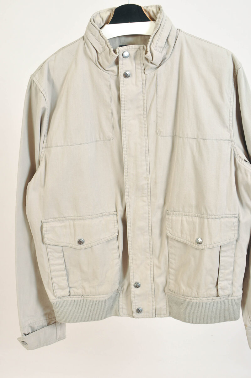Vintage 00s Boomerang Harrington Jacket in Light Beige – Size XL - Image 3