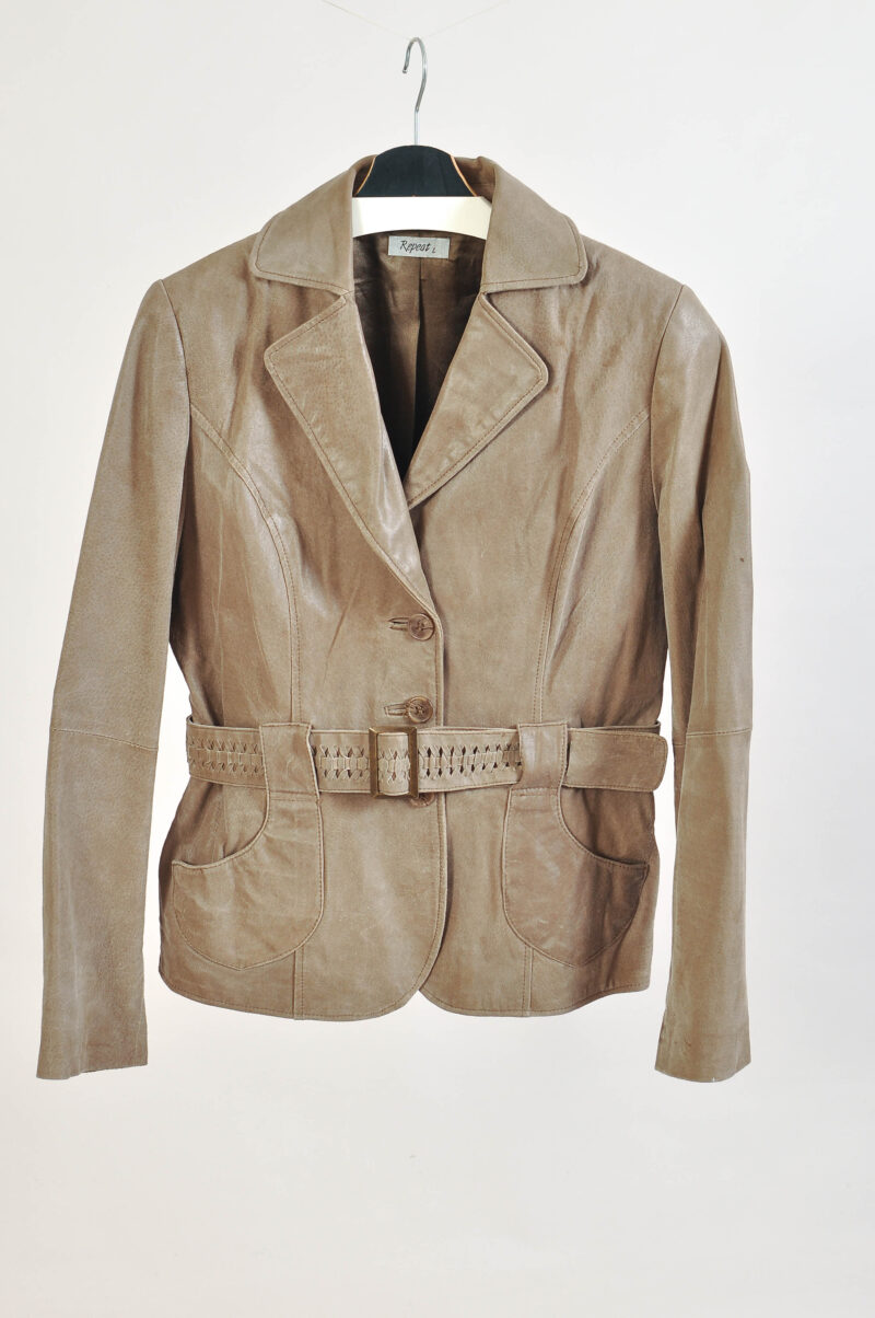 Vintage 00s Repeat Suede Leather Jacket – Size L