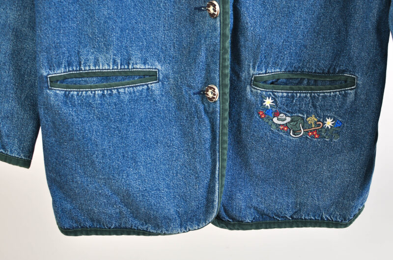 Vintage 80s Denim Jacket – Classic Blue Retro Style - Image 3
