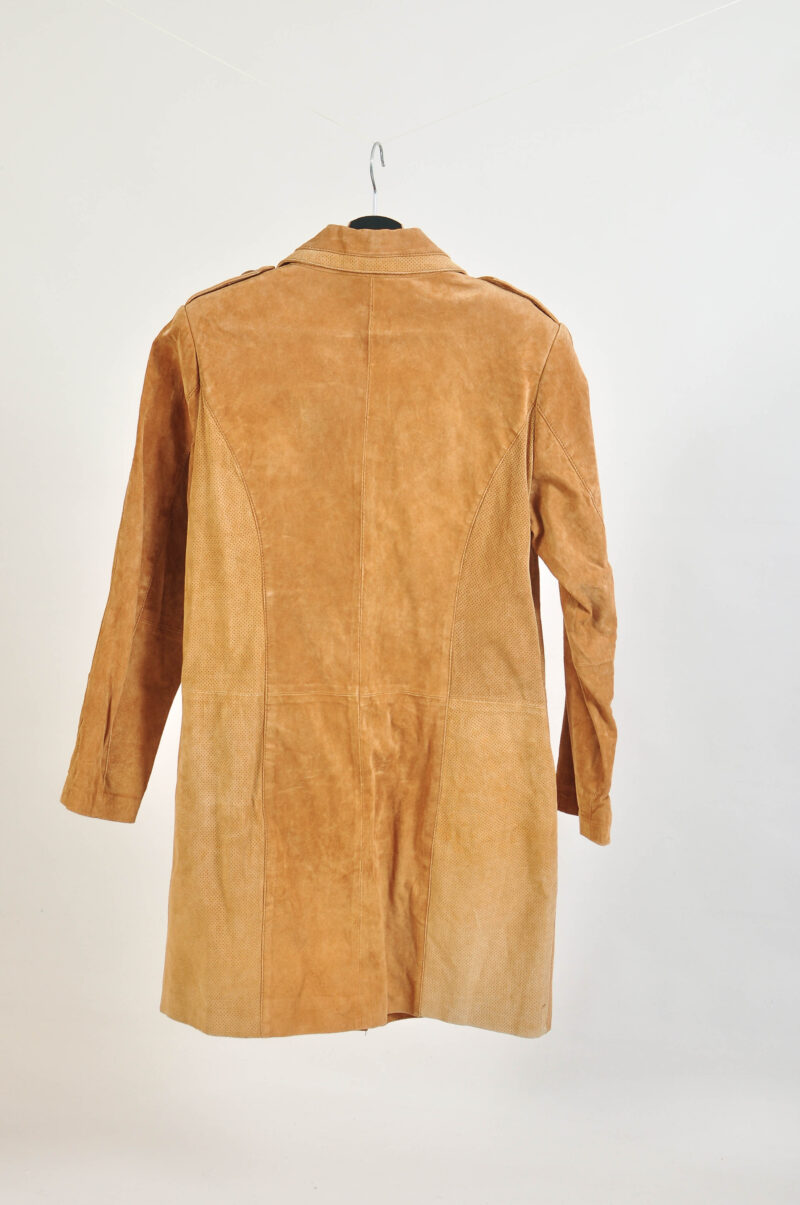 Vintage 00s Suede Leather Blazer Coat – Size 12 - Image 4