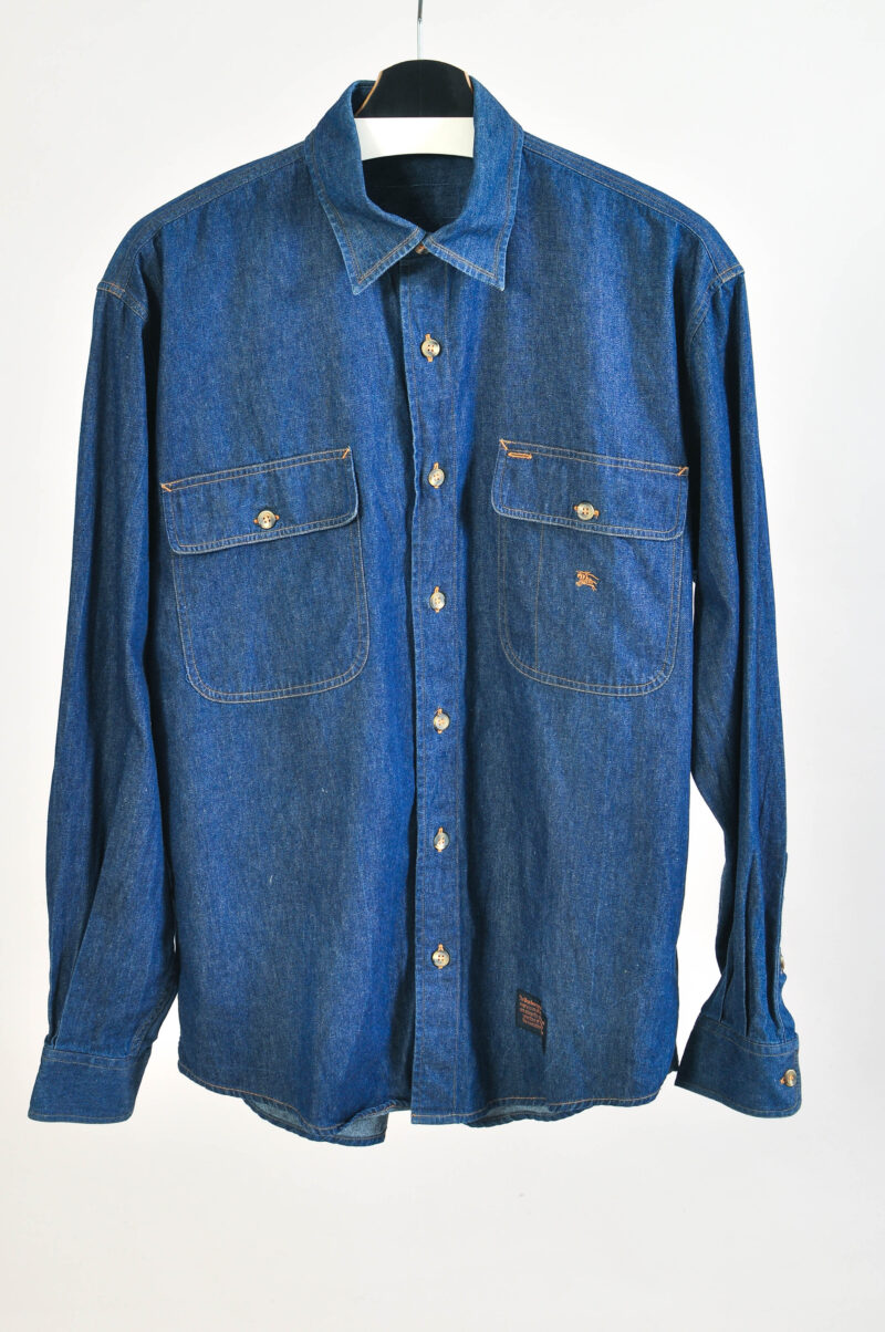 Vintage 90s Burberry Denim Shirt – Size 50