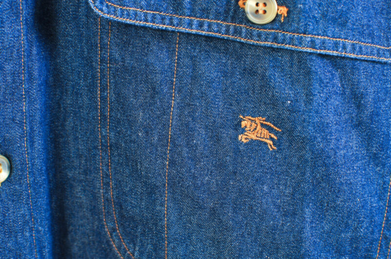 Vintage 90s Burberry Denim Shirt – Size 50 - Image 4