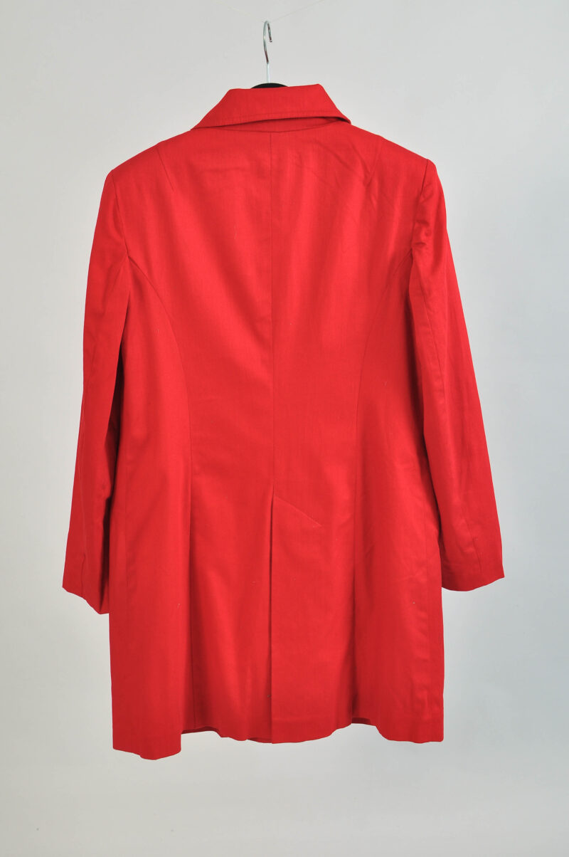 Vintage 90s Handmade Red Pea Coat M-L - Image 5