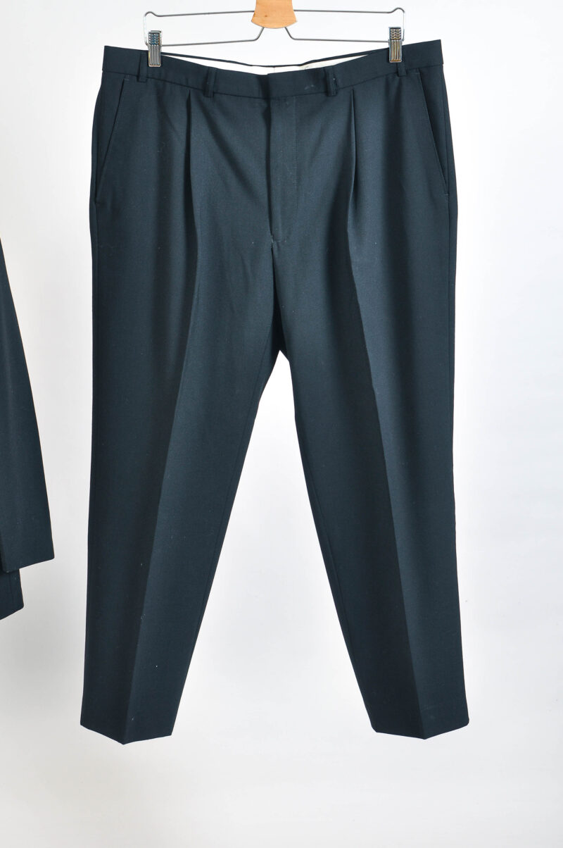 Vintage 90s Marks & Spencer Black Wool Suit Size XXL - Image 5