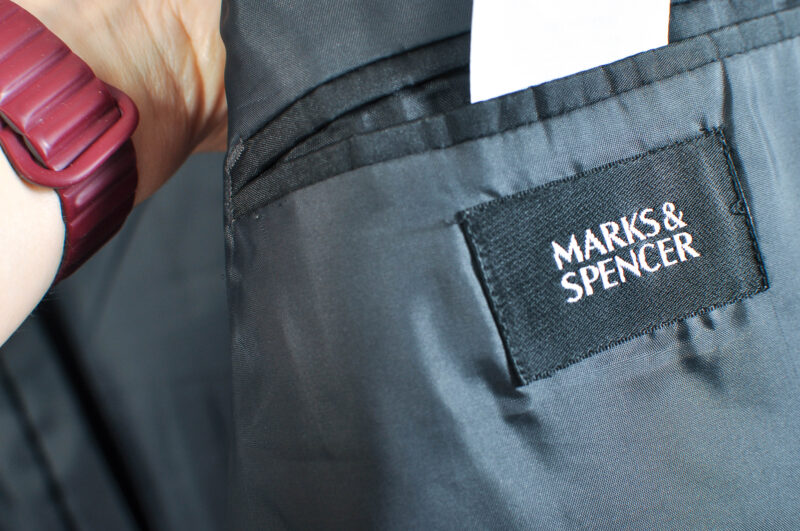 Vintage 90s Marks & Spencer Black Wool Suit Size XXL - Image 7