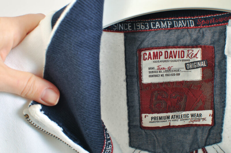 Vintage 00s Camp David White Zip Up Sweatshirt – Size XL - Image 4