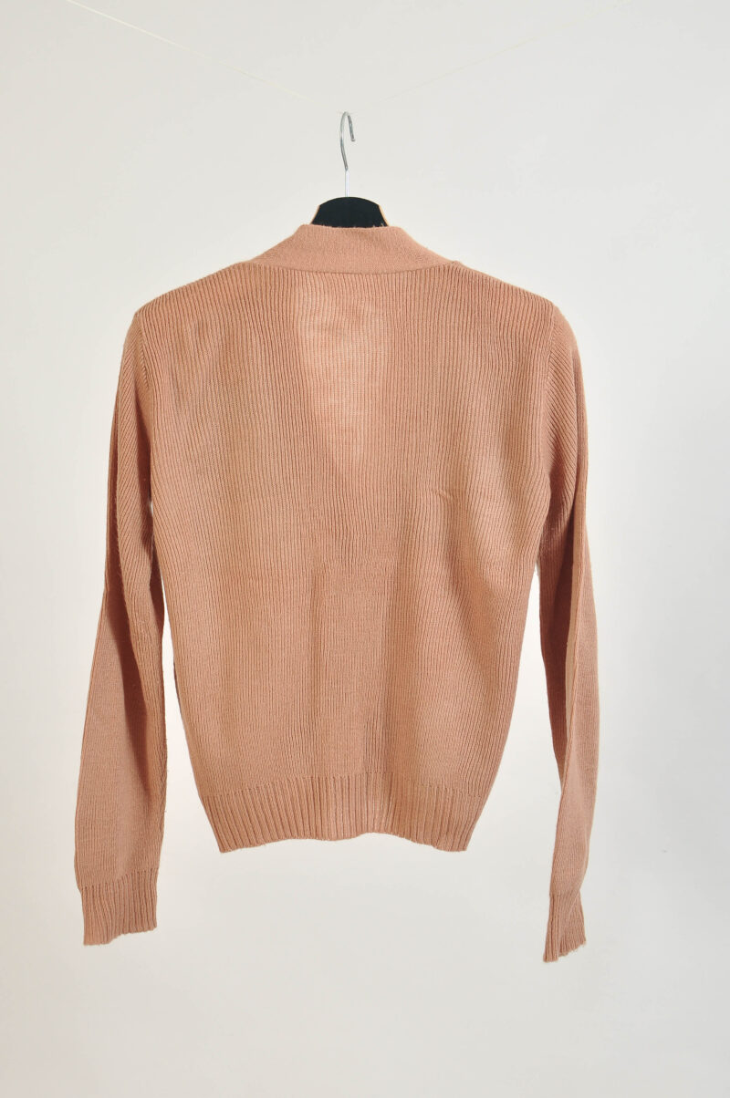 Vintage 90s Brown Cardigan – Classic Knitwear, Size 42 - Image 4