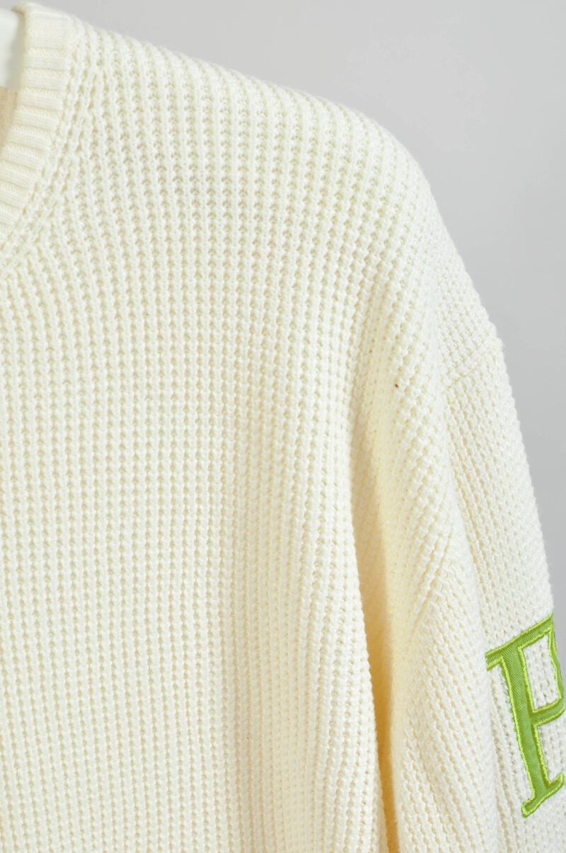 Vintage 00s Hansen & Jacob Off White Cotton Jumper L - Image 3